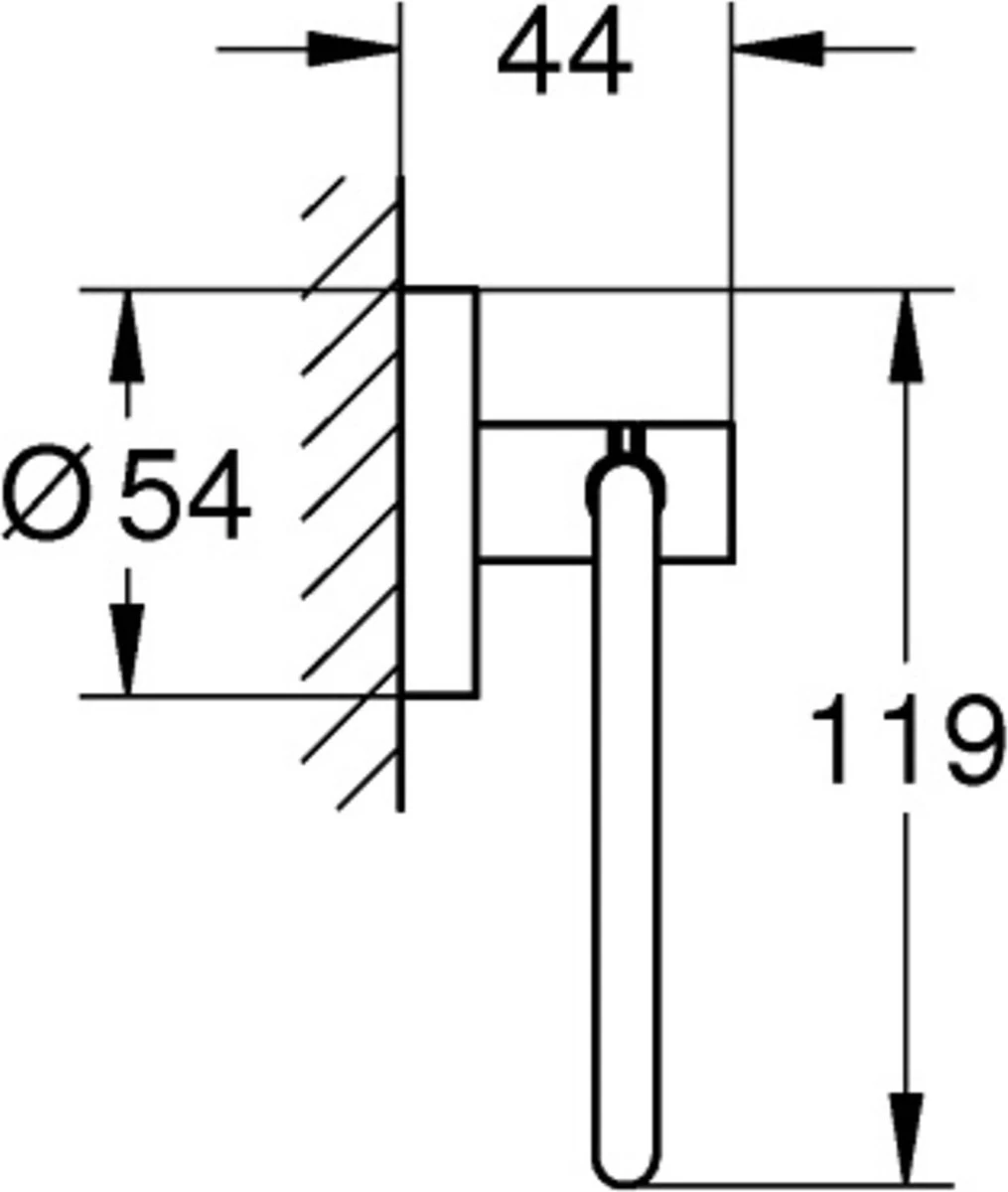 GROHE Essentials Toiletrolhouder - Zonder Klep - Chroom - 40689001 - Afbeelding 8