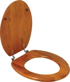 Plieger Classic Toiletbril – Wc Bril Massief Hout Eiken – Wc Brillen Met Deksel – Met Bevestigingsset
