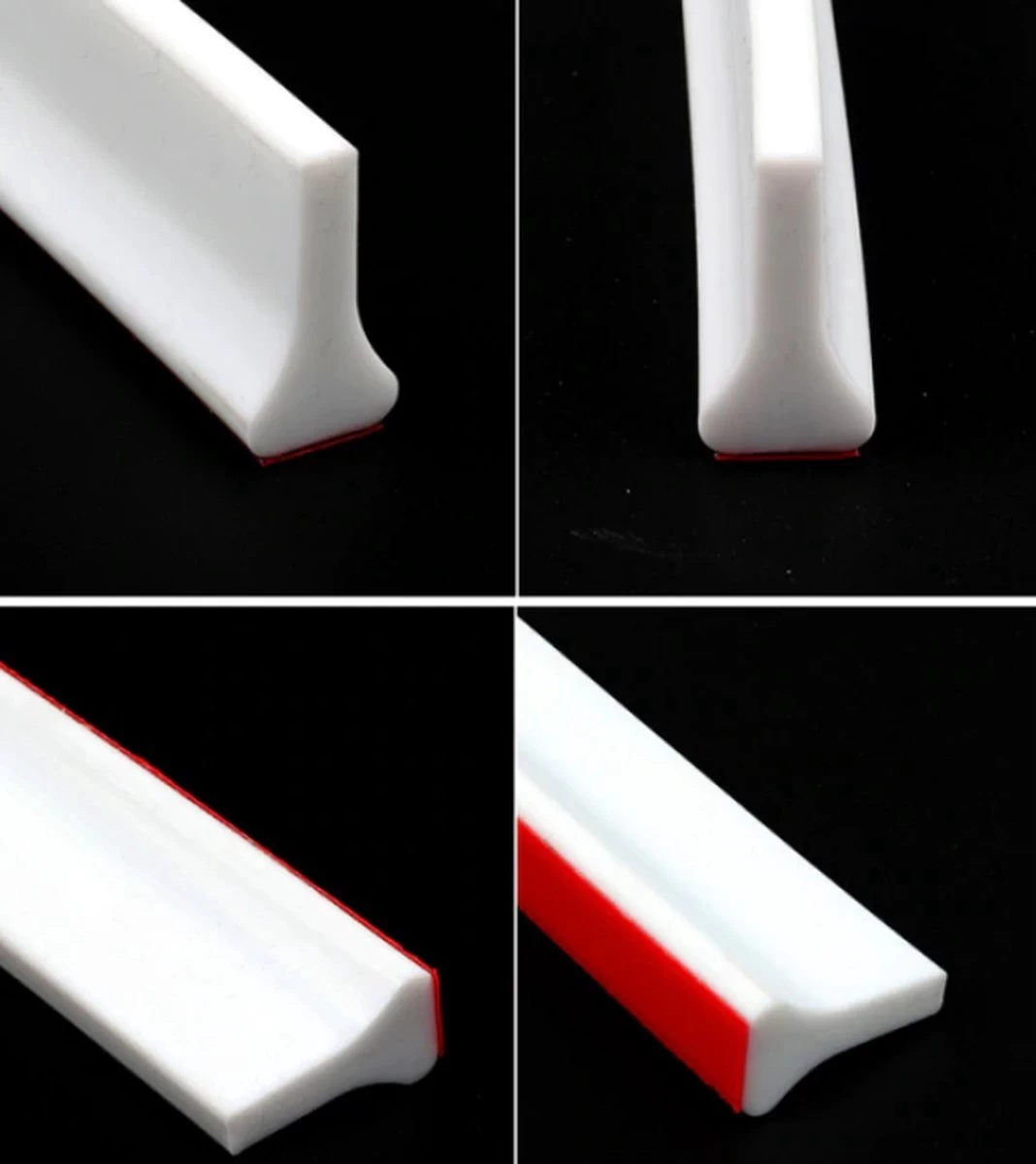 Lariwo Sanitair® Siliconen Waterkering Laag 200cm 200 Cm Wit Douche Douchebak Douchegordijn Wc Toilet Wasbak Waterstopper Waterdorpel Waterdrempel - Afbeelding 2