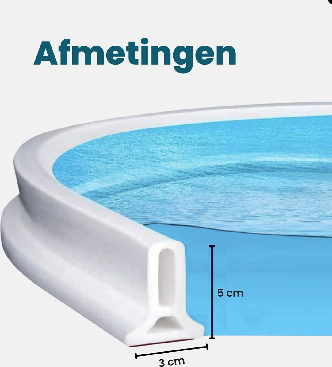 Waterkering Douche - Dorpel - Water Stopper - Dorpelstrip - Water Barrière Strip - Douche Dorpel - Anti Overstromend Water - 1 Meter - Afbeelding 2