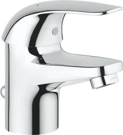 GROHE Euroeco Wastafelkraan - Met Trekwaste - Chroom - 23262000
