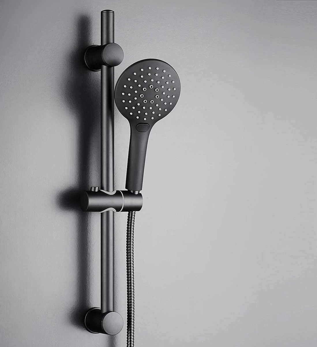 SCHÜTTE Raven Doucheset Met Handdouche - 70 Cm Glijstang - 3 Standen - Zwart Mat - Afbeelding 4