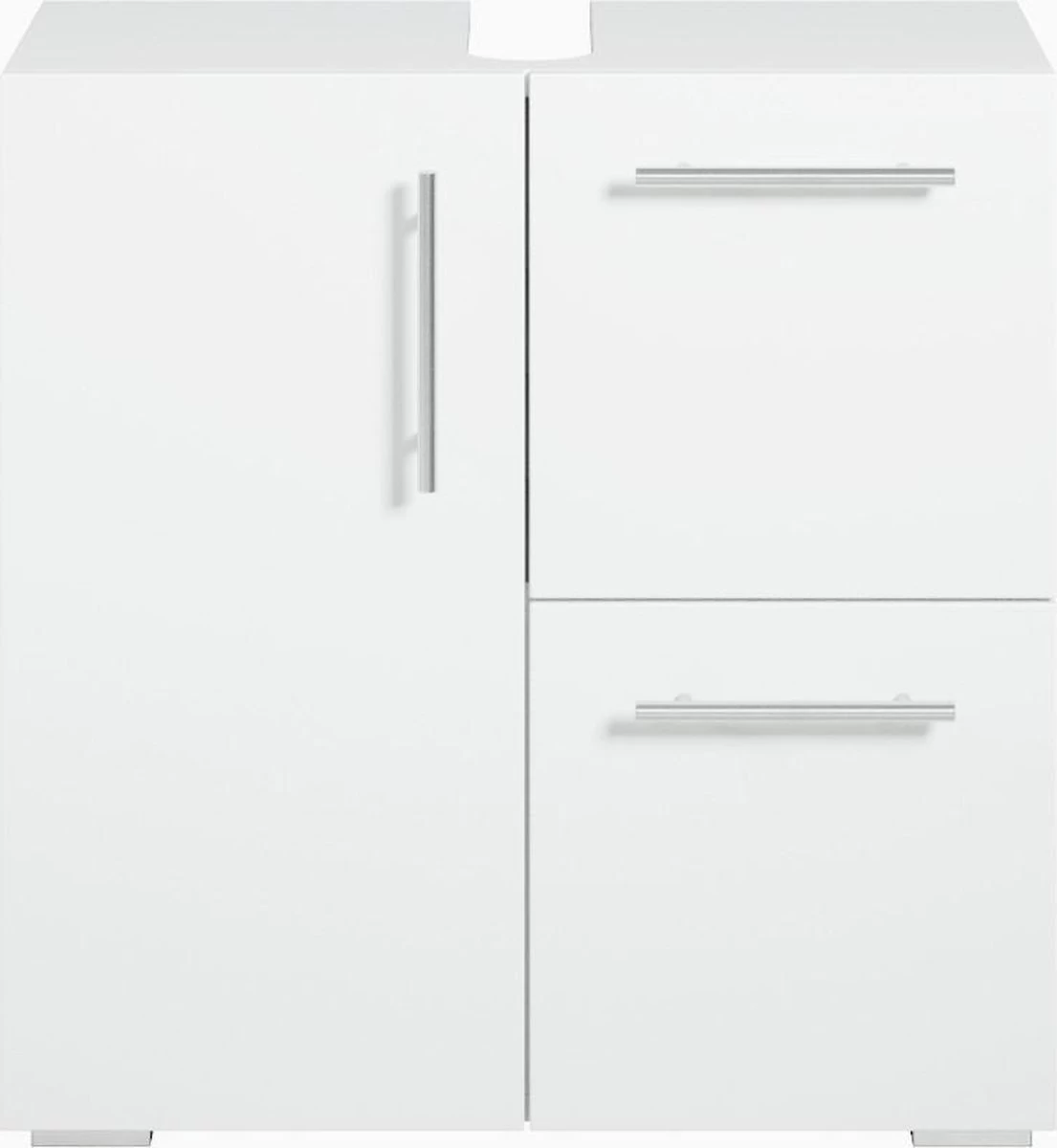 Badplaats Wastafel Onderkast Mars 60 Cm X 30 Cm X 60 Cm - Wit - Badkamerkast – Staand Wastafelmeubel - Afbeelding 2