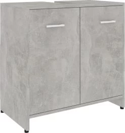 VidaXL Badkamerkast 60x33x61 Cm Spaanplaat Betongrijs