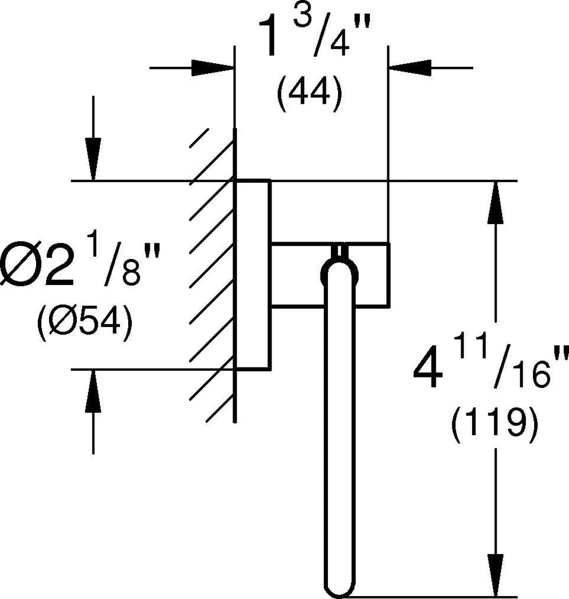 GROHE Essentials Toiletrolhouder - Zonder Klep - Chroom - 40689001 - Afbeelding 2