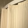 Douchegordijn Satijn Streep Ecru - Anti Schimmel – Waterdicht - Polyester - - Verzwaarde Zoom - Roestvrije Ogen - Douchegordijnen 180x200 Cm