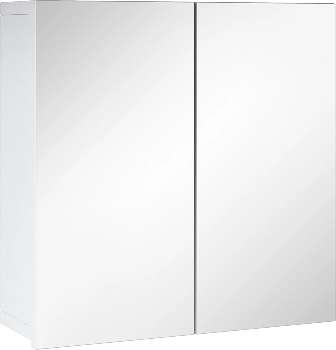 Badplaats Badkamerkast Leon 60 Cm X 20 Cm X 60 Cm - Wit - Spiegelkast Badkamer