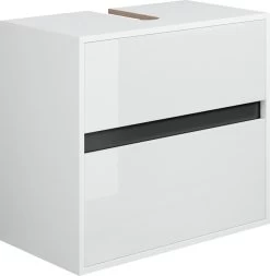 Wastafel Onderkast Stockholm 67cm Wit Badkamerkast Staand