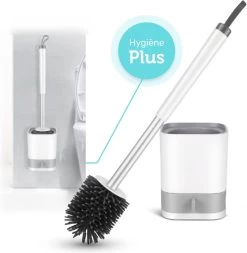 WC Borstel - Toiletborstel - WC Borstel Met Houder - Siliconen Toiletborstel - Vrijstaand Of Hangend - Slimme Lekbak - Optimale Hygiëne
