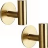 EAVY 2 Stuks Zelfklevende Handdoekhaakjes - Handdoekhouders - Plakhaakjes - Goud