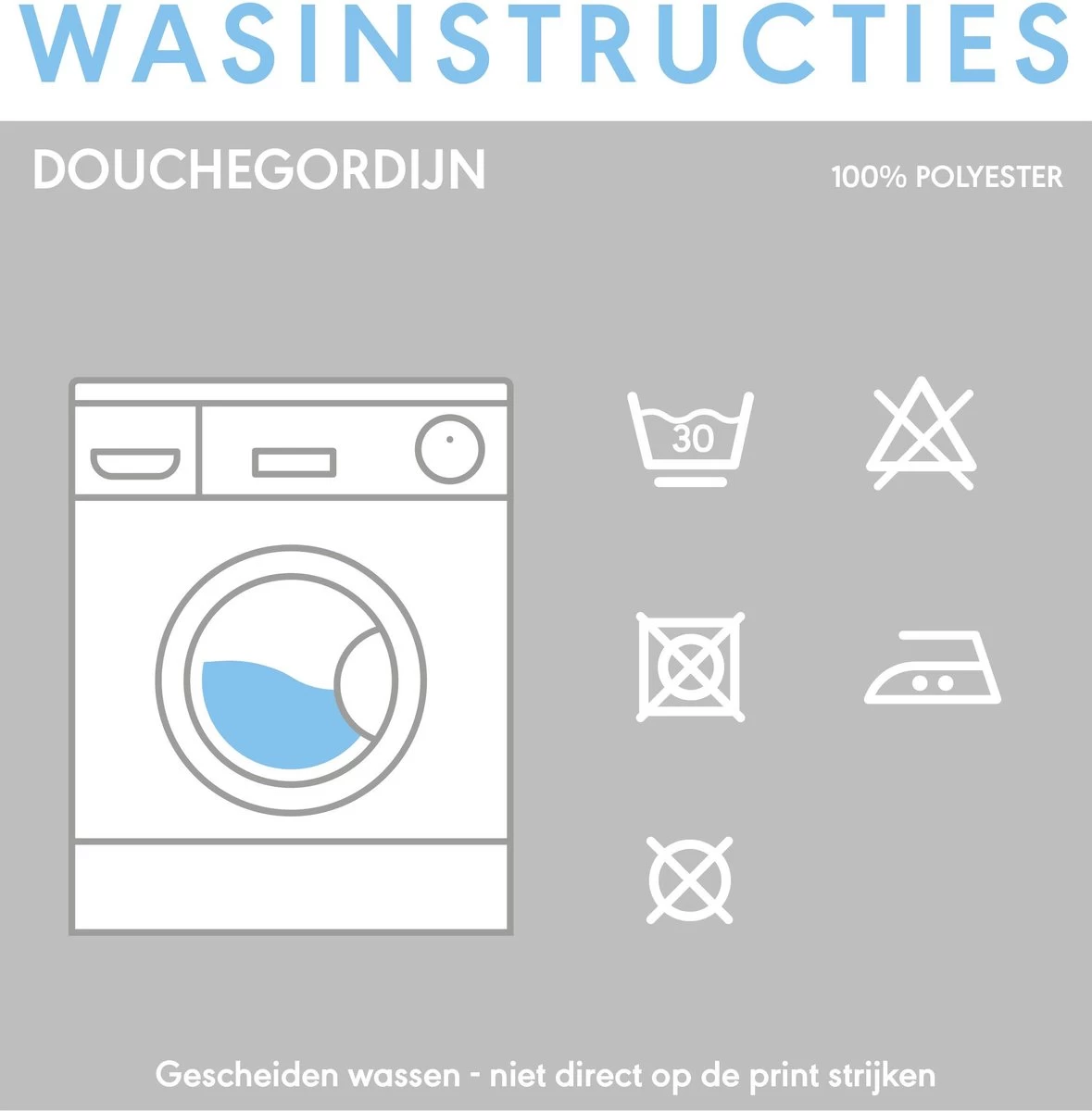 Sealskin Flow Douchegordijn 180x200 Cm - Polyester - Zwart / Wit - Afbeelding 7