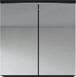 Badplaats Badkamerkast Toledo 60 Cm X 20 Cm X 60 Cm - Zwart - Spiegelkast Badkamer