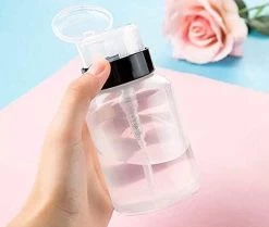 Doodadeals® Pompflesje - 2 Stuks X 220 Ml - Navulbaar - Pompfles - Pompflacon Leeg - 2x Pomp Dispenser - Voor Nagellak Remover - Make-up Remover - Alcohol