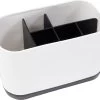 Roegaarden Tandenborstelhouder – Badkamer Organizer – 6 Sorteervakken - Met Lekbak -Wit