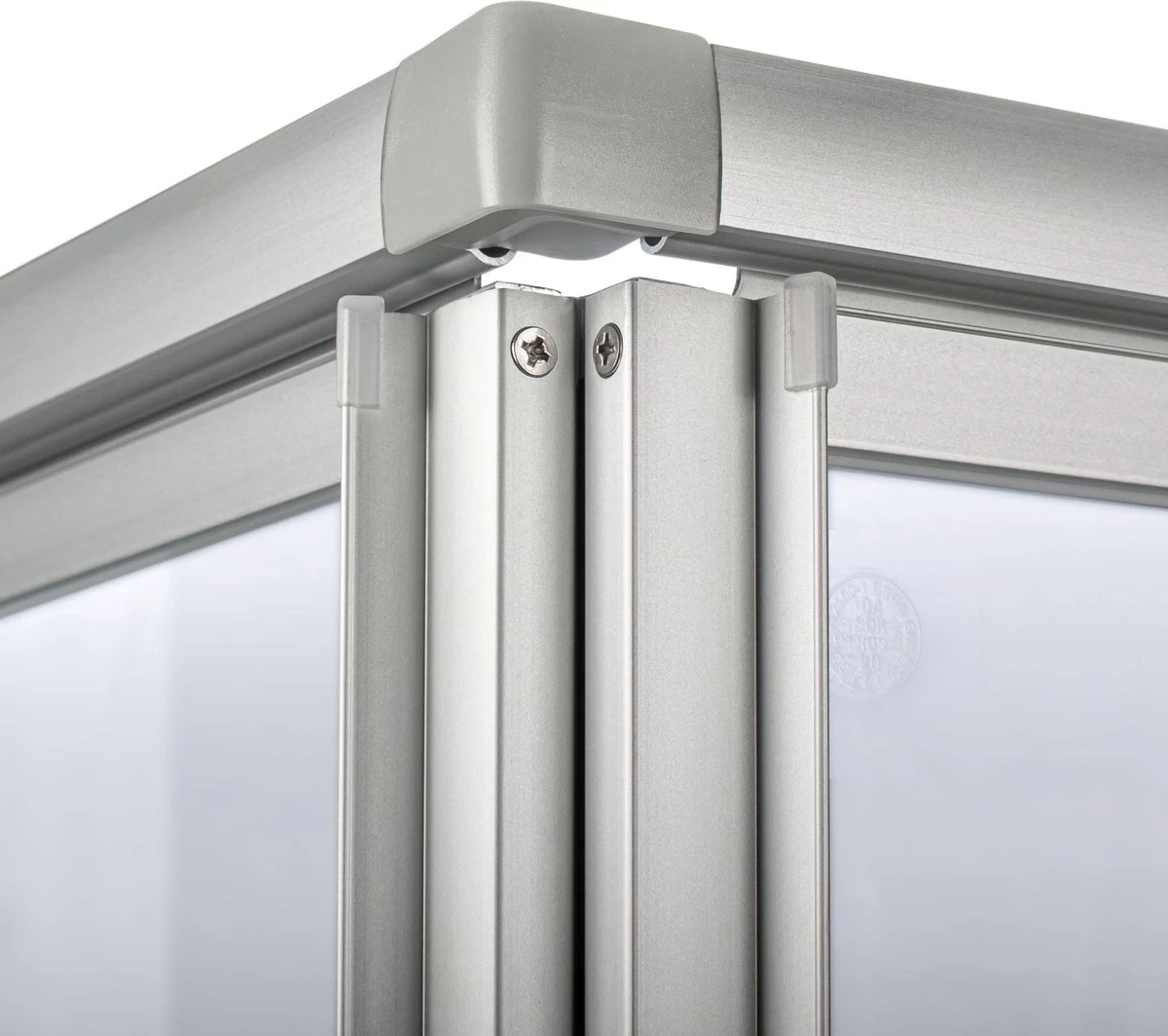 Schulte Douchecabine - Sunny Hoekinstap Met Schuifdeuren - Groot Verstelbereik 73,5 Tot Max. 88,5 Cm Hoogte 180 Cm - Zilverkleur Profiel- Veiligheidsglas Met Een Streepdecor - Montage Op Douchebak Of Direct Op De Douchevloer. - Afbeelding 4