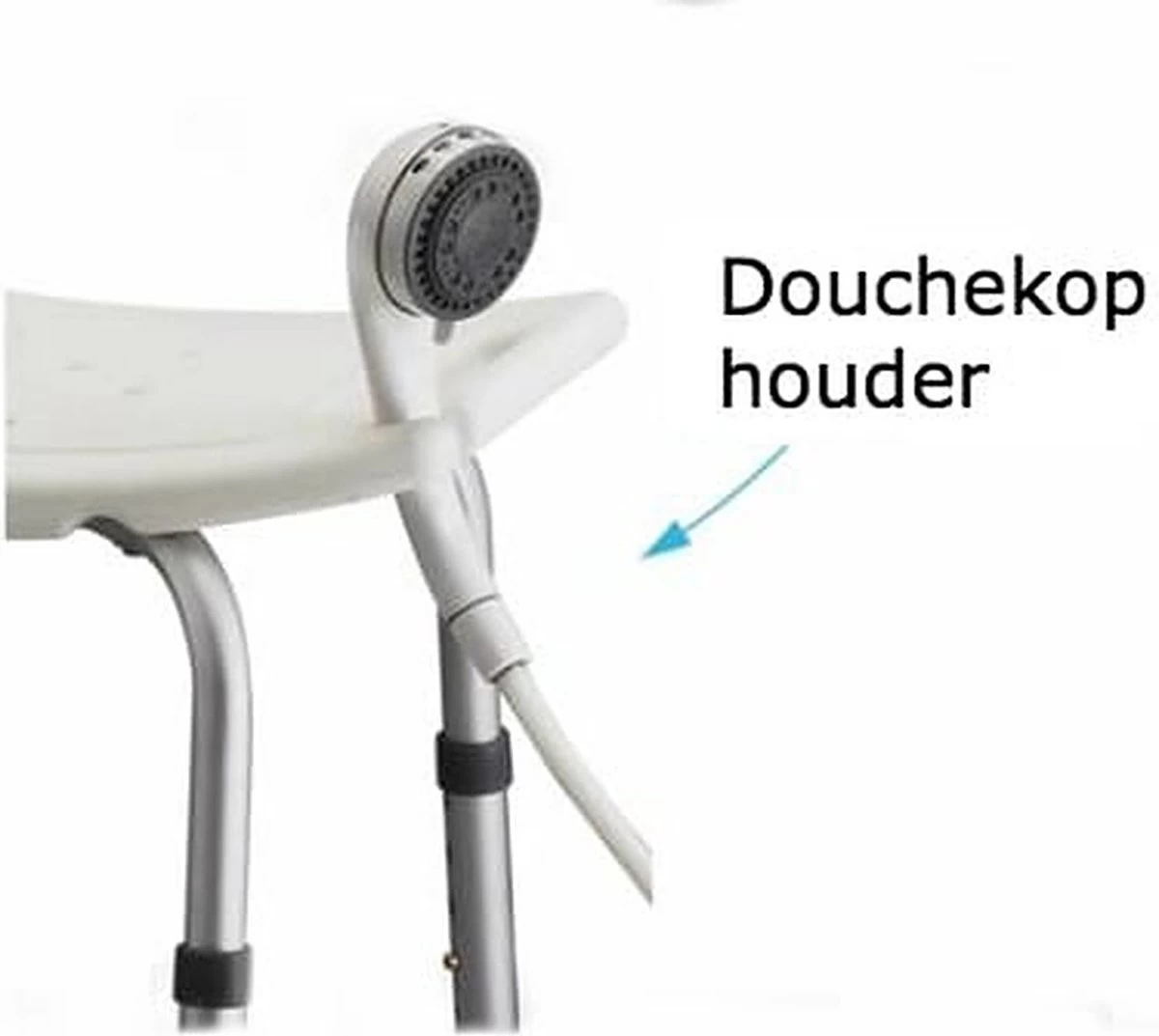 Douchekruk In Hoogte Verstelbaar Met Douchekop Houder En Handgrepen. Anti-slip Structuur - Afbeelding 2