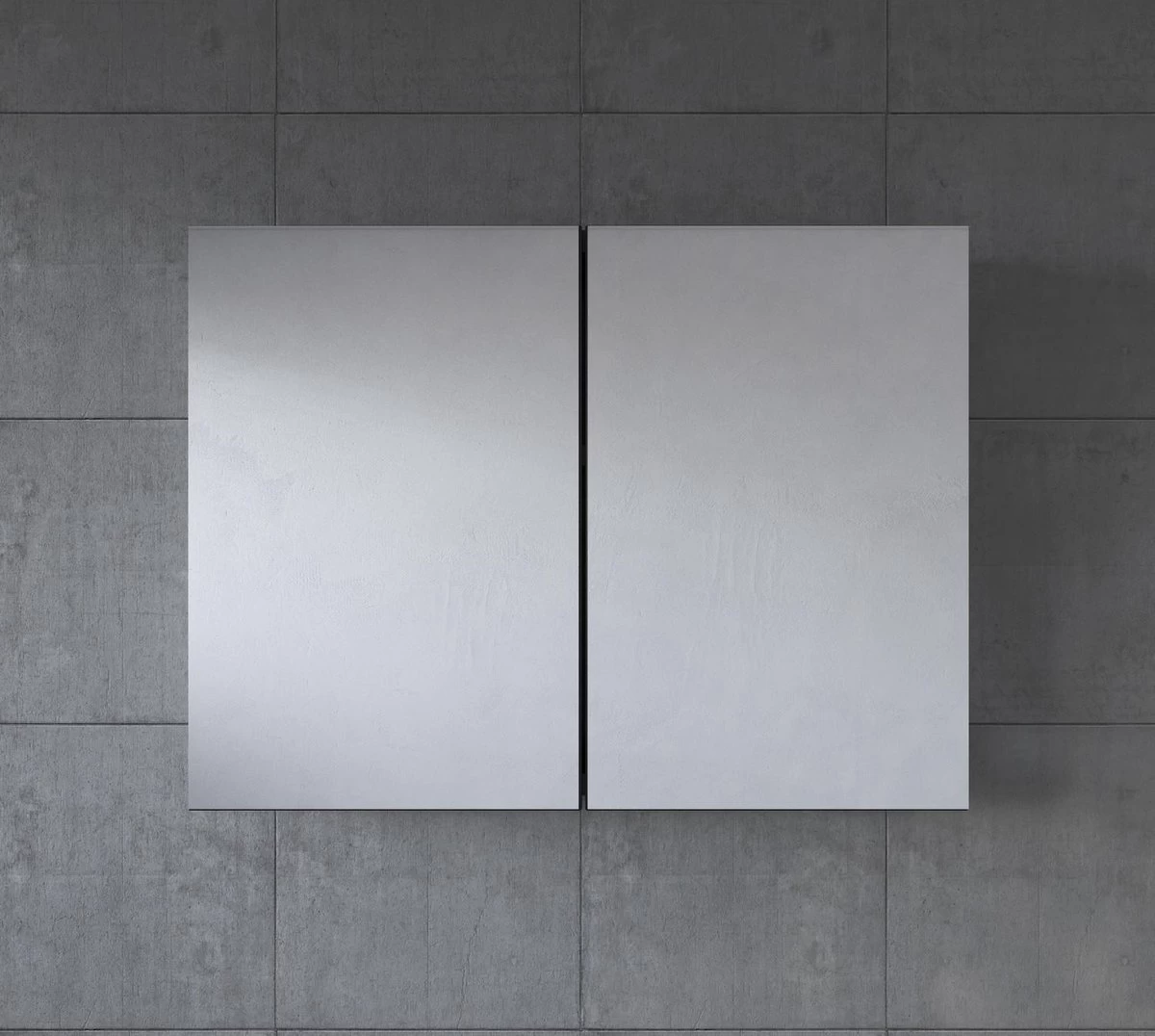 Badplaats Badkamerkast Leon 80 Cm X 20 Cm X 60 Cm - Zwart - Spiegelkast Badkamer - Afbeelding 3