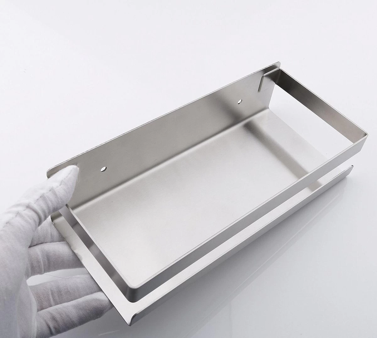 Merkloos Doucherek Zilver - Douche Rek - Zelfklevend - Badkamer Planchet - Inclusief Montageset - Afbeelding 5