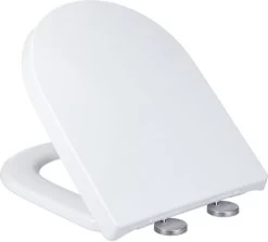Relaxdays Wc Bril Softclose - D-vorm - Toiletbril Universeel - Toiletdeksel Plastic - Wit