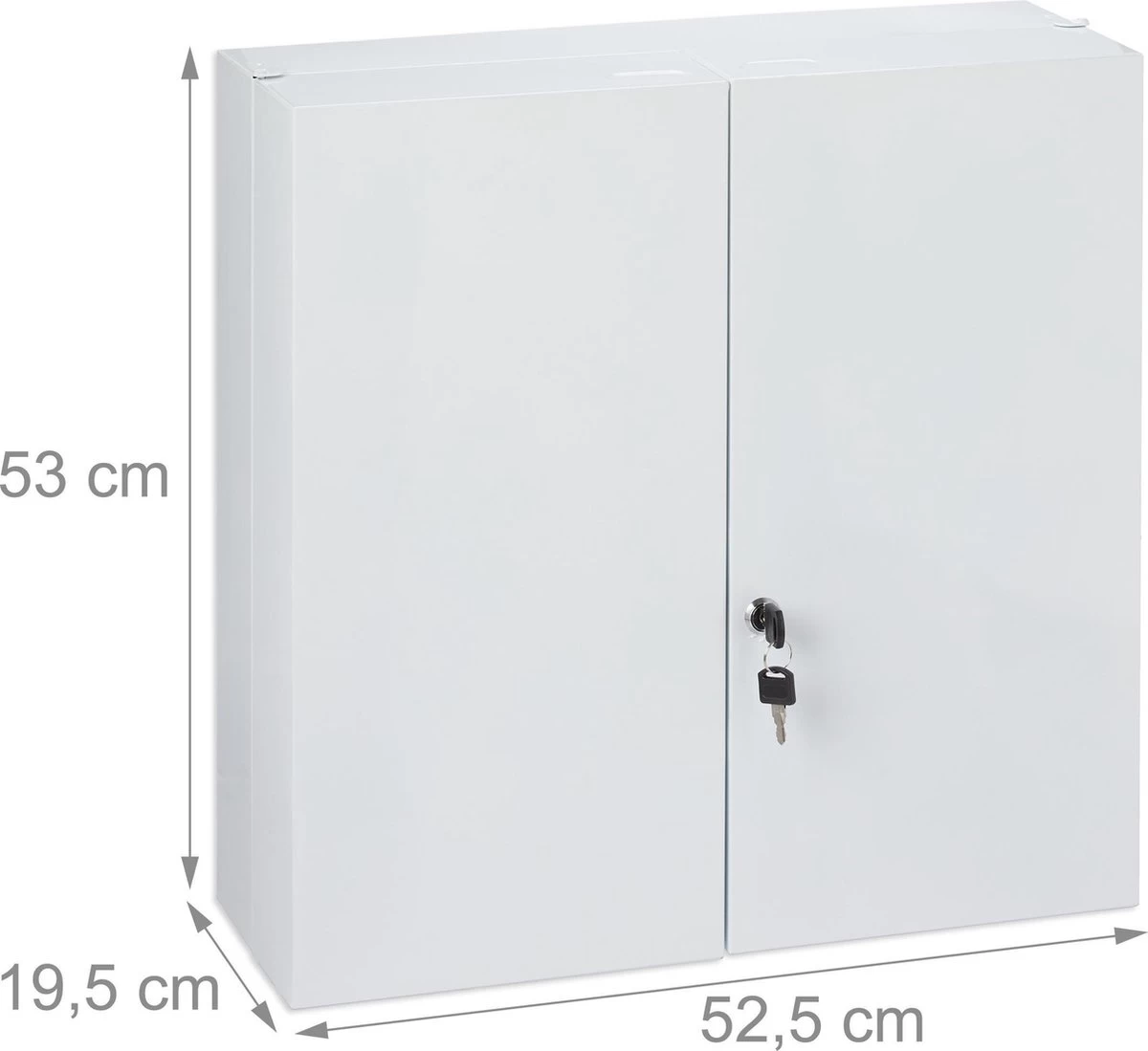 Relaxdays Medicijnkastje Afsluitbaar - Medicatiekastje - Badkamerkast Medicijnen - Wit - Afbeelding 4