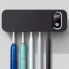 UV-Brush | Tandenborstelhouder Antibacterieel | Steriliserend UV Licht | Hangend | Zwart | Badkamer | Nieuw Model Met Ventilator