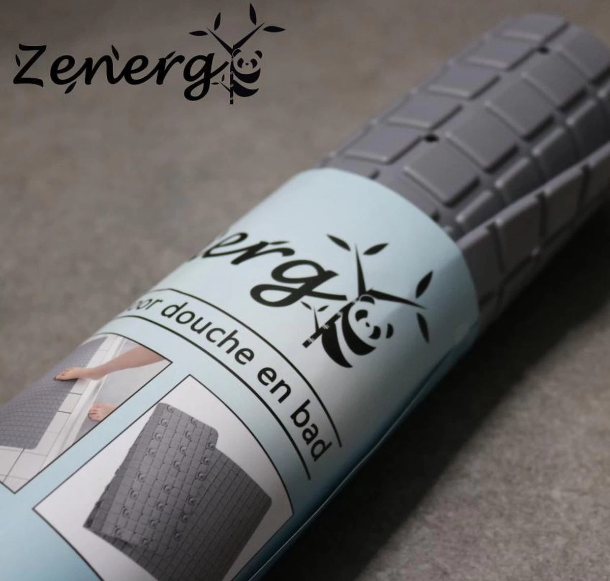 Zenergy Badmat - Antislipmat - Douchemat - Grijs - 70x40cm - Antislipmat Bad - Antislipmat Douche - Schimmelbestendig - Met Zuignappen - Wasbaar - Afbeelding 5