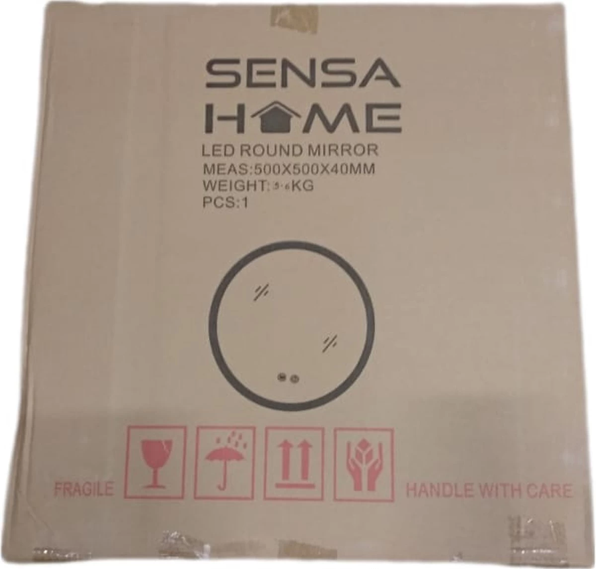 SensaHome - Led Wandspiegel Rond - Ronde Badkamerspiegel Frameloos Met LED Verlichting - Wand Gemonteerd - Anti-Condens - 2700K/4500K/6400K - Warm/Neutraal/Koud Wit - 70CM - Afbeelding 12