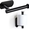 HGMD® WC Rolhouder Zelfklevend - Zwart - Toiletrolhouder Zwart - Toiletrolhouder Zonder Boren