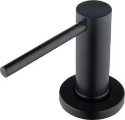 Zwarte Zeeppomp | Zeepdispenser | 360° Draaibaar (met 500ml Flacon)