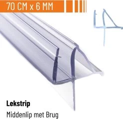 Simple Fix Lekstrip - Douchestrip - Waterkering - 70CM Lang - 6MM Glasdikte - Lekdorpel
