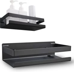 Roegaarden Doucherek Zonder Boren - Doucherekjes - Hangend - Zwart RVS - 23 CM