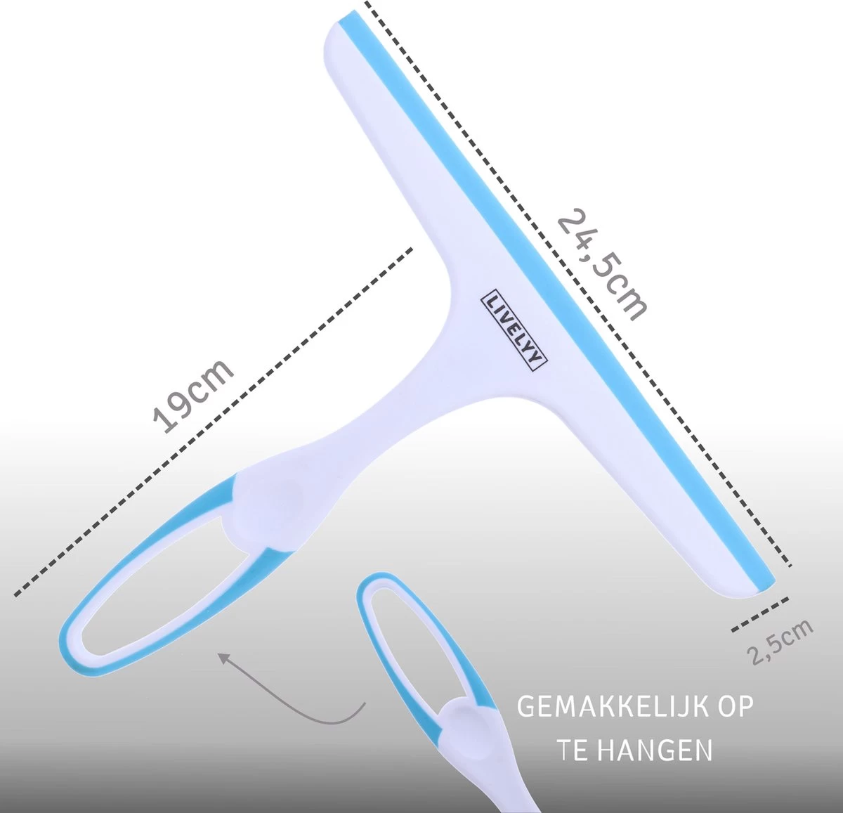 LIVELYY - Professionele Douchewisser - Raamwisser - Douche Trekker - Douchewissers - Aqua Blauw - Afbeelding 4