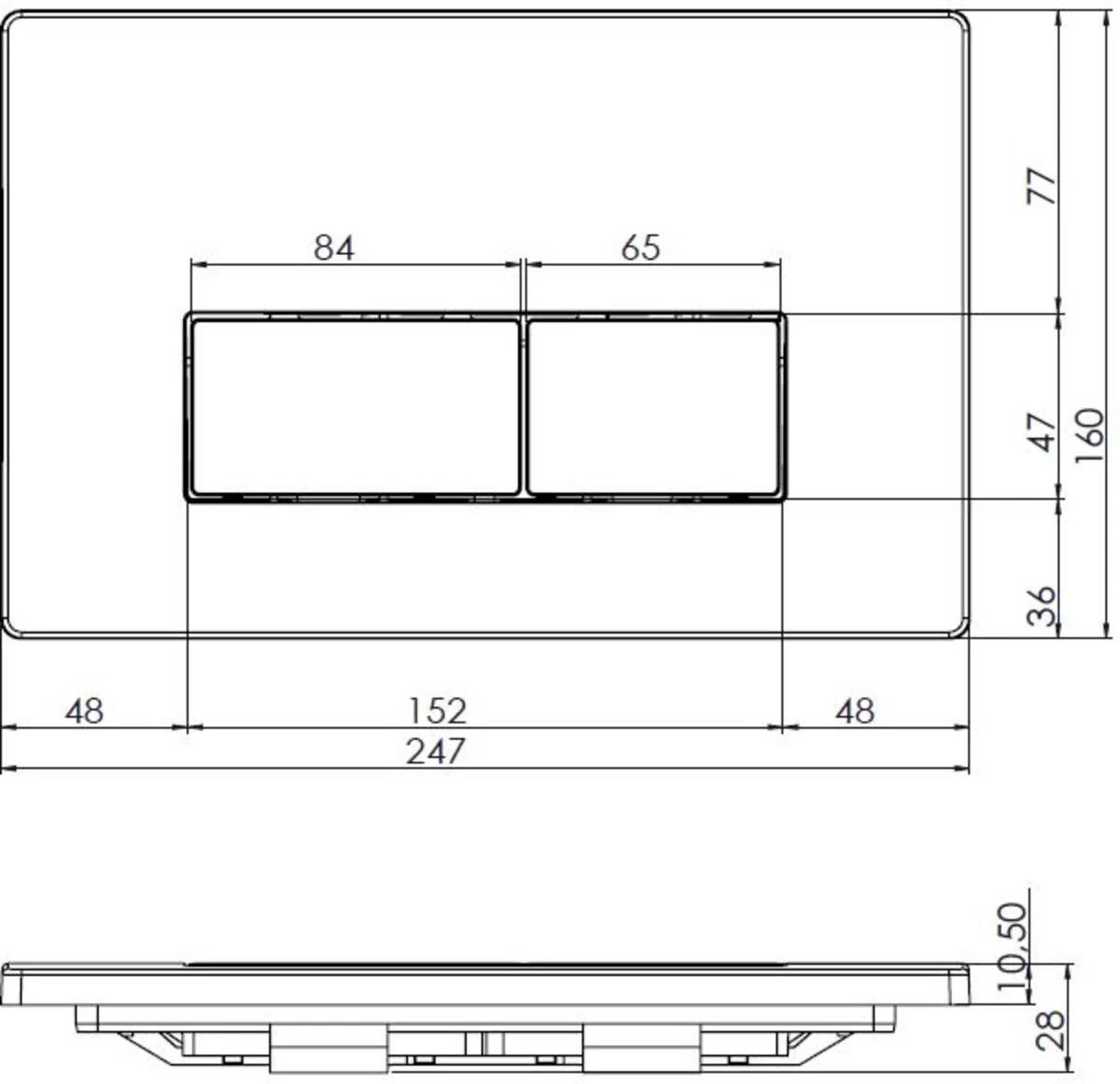 Saqu Wiru 2.0 Bedieningspaneel T.b.v. Saqu Wiru 2.0 Inbouwreservoir Mat Zwart - Afbeelding 5