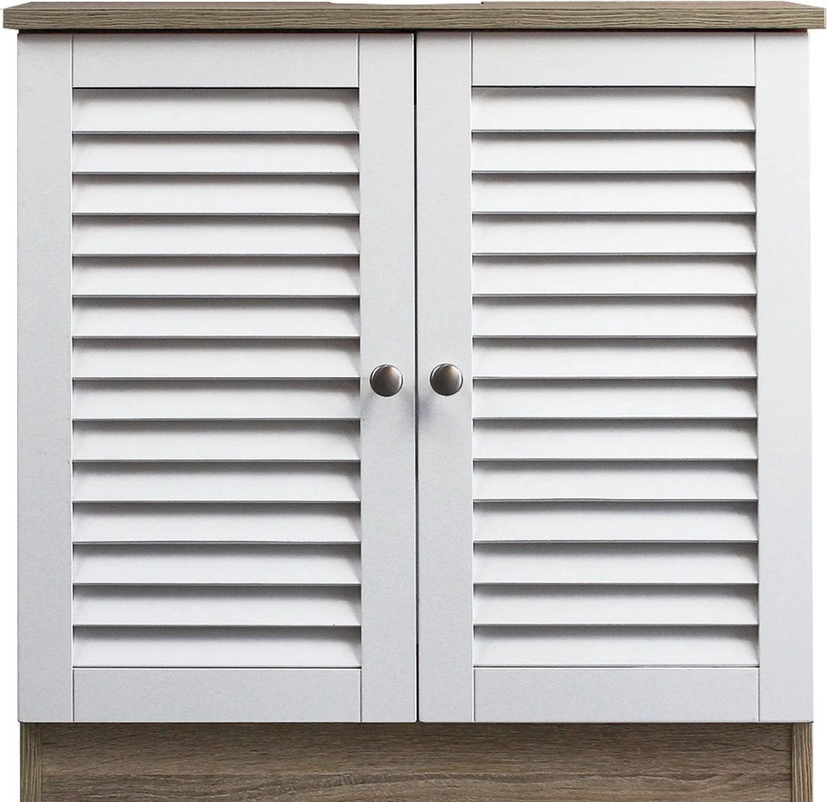 Casaria Wastafel Onderkast Met Uitsparing 60 X 30 X 60cm Witbruin