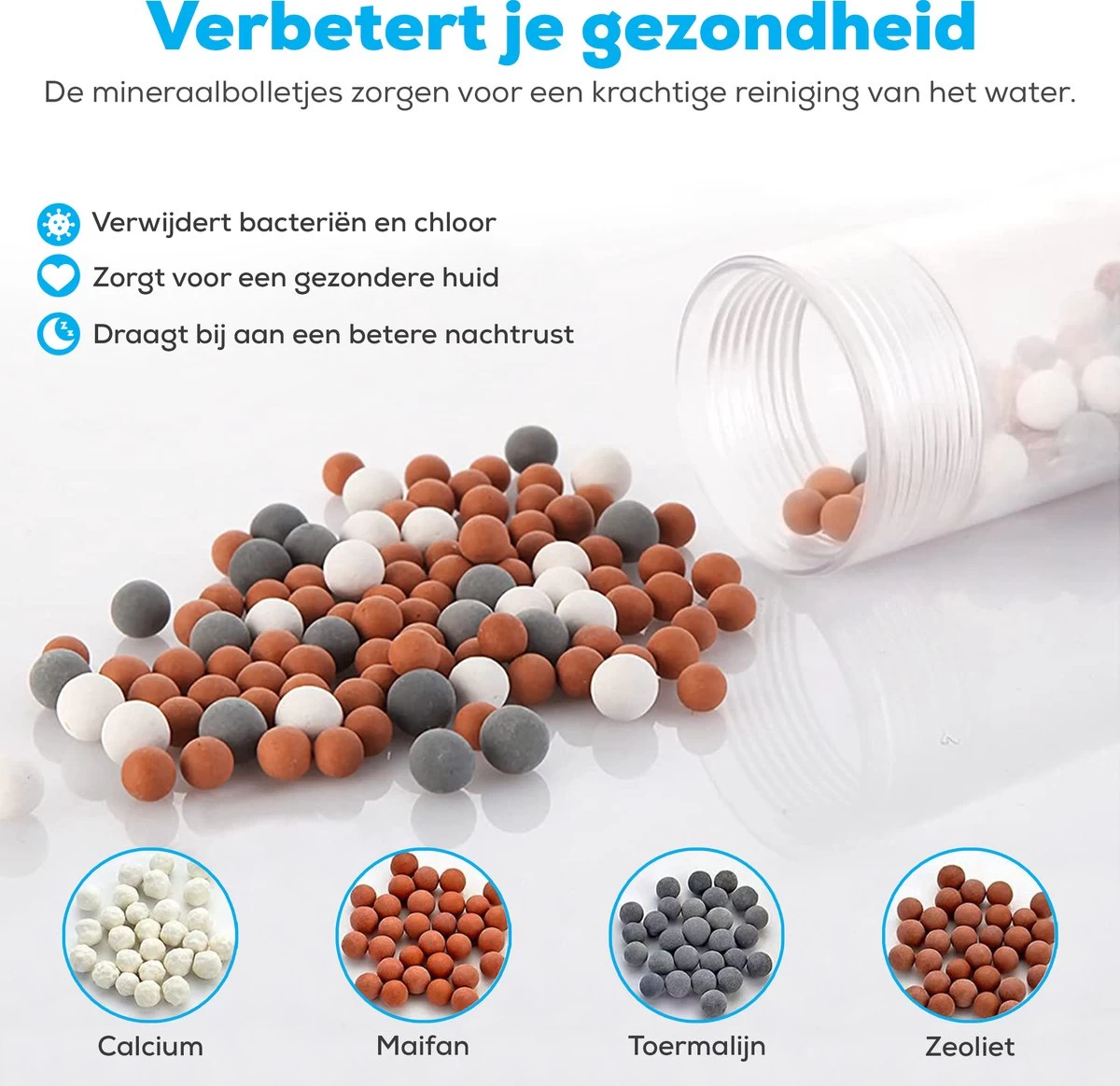 Waterbesparende Ionische Douchekop Met Slang En Houder - Handdouche - 3 Standen - Regendouche - Afbeelding 9