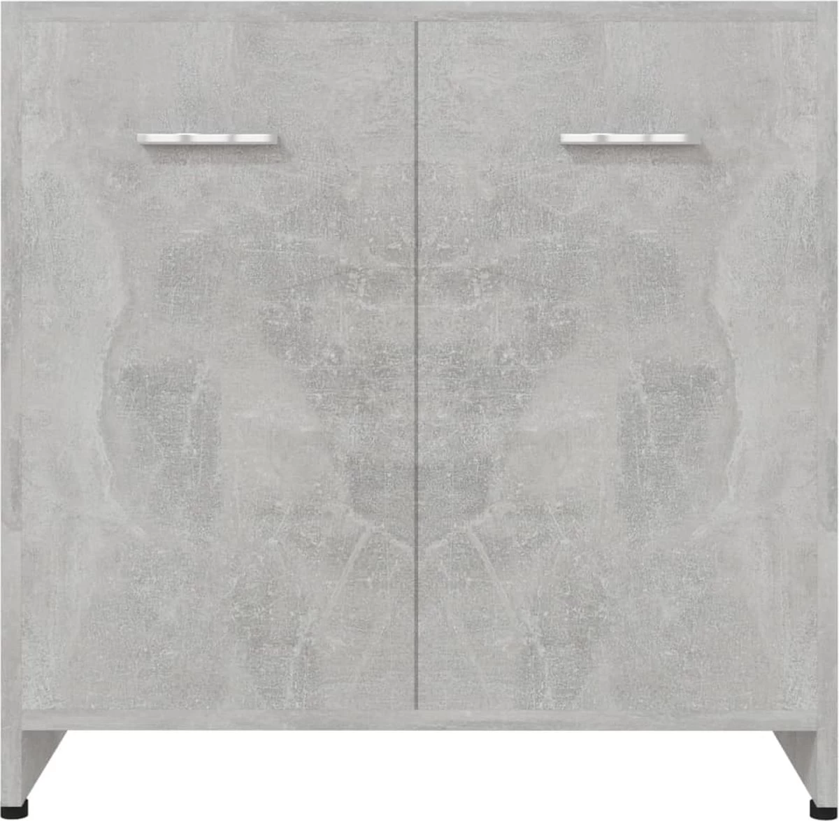 VidaXL Badkamerkast 60x33x61 Cm Spaanplaat Betongrijs - Afbeelding 2