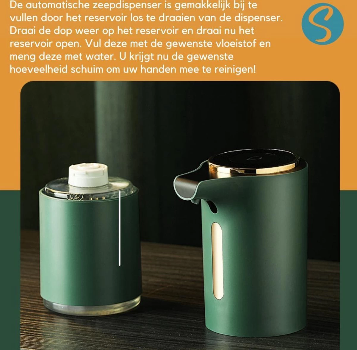 Green Lush Comfort - Automatische Zeepdispenser Voor Desinfecterende Gel - Desinfectie Dispenser - No Touch Zeep Pomp - Handsfree Zeeppomp Elektrisch - Sensor - Hygiënisch - Keuken - Badkamer - Toilet - Afbeelding 5