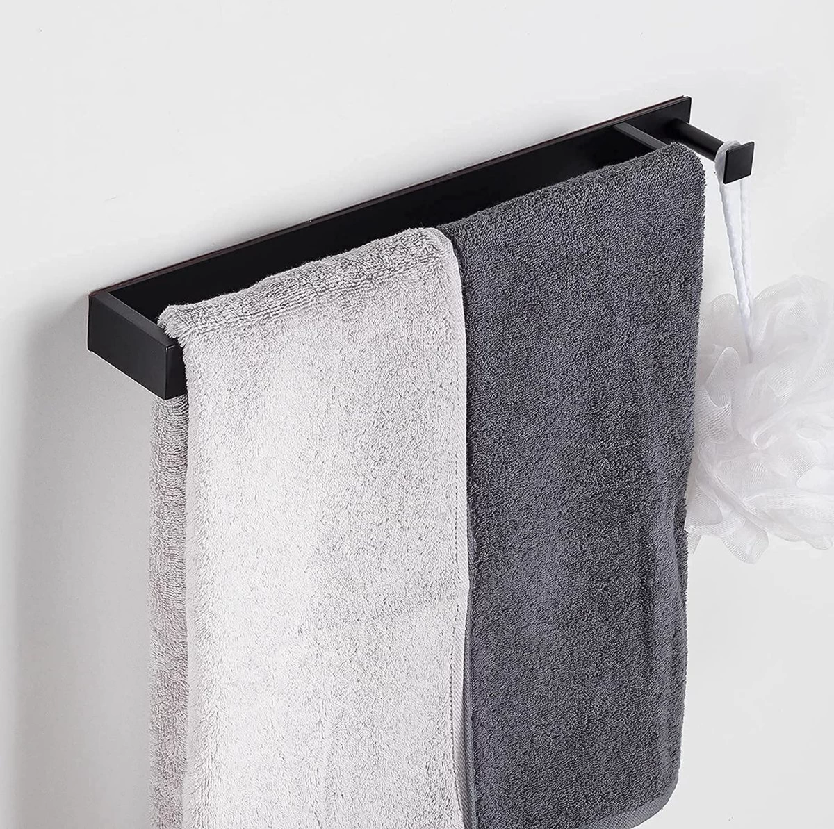 Home4u® - Handdoekrek Badkamer - Handdoekstang - Handdoekenrek Badkamer - 40CM - Met Hanger - Afbeelding 7