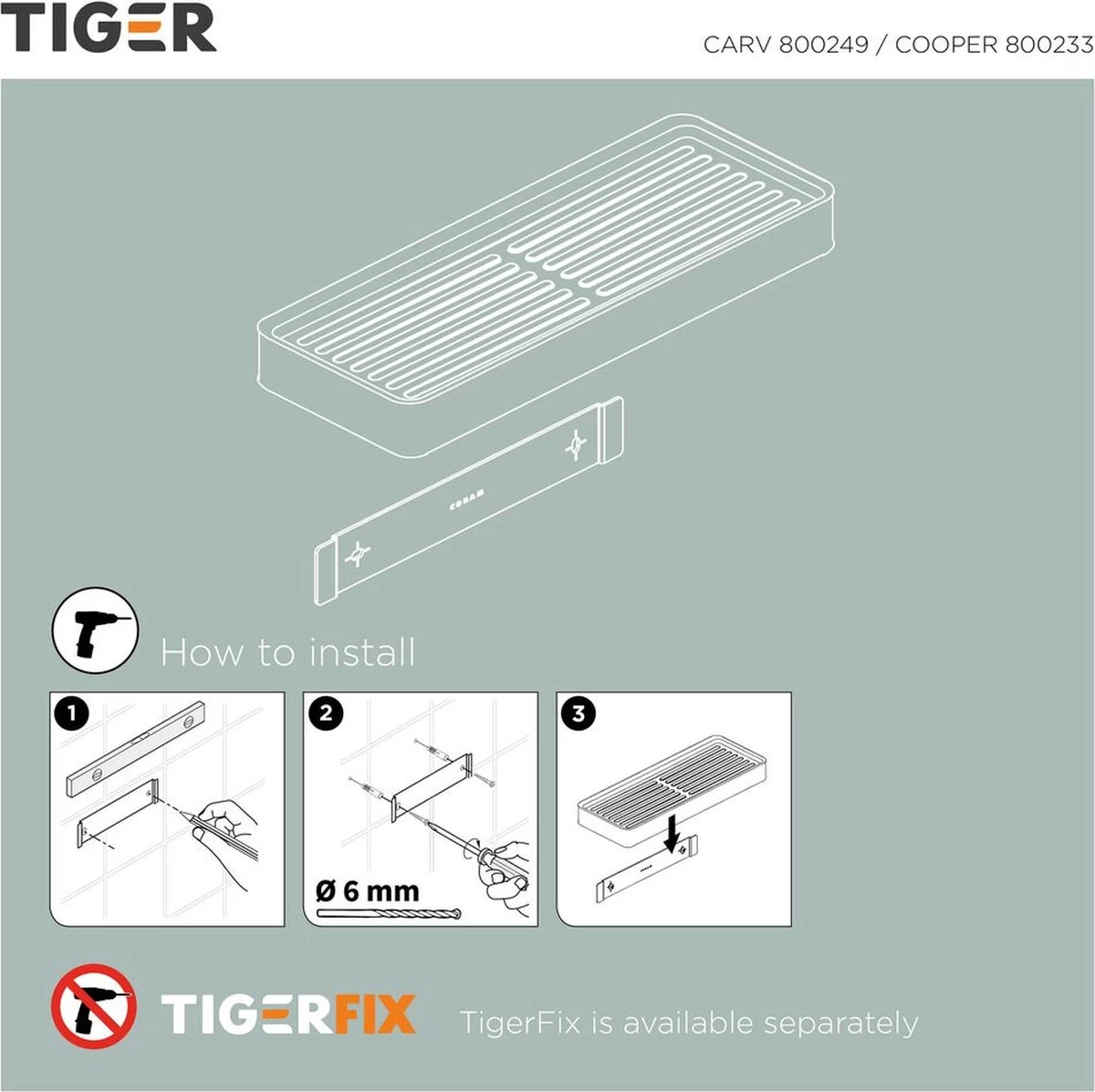 Tiger Carv - Planchet 28 Cm - Zwart - Afbeelding 7