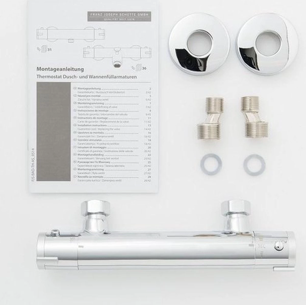 SCHÜTTE London Thermostatische Douchekraan - Hartafstand 120 Mm - Chroom - Afbeelding 7