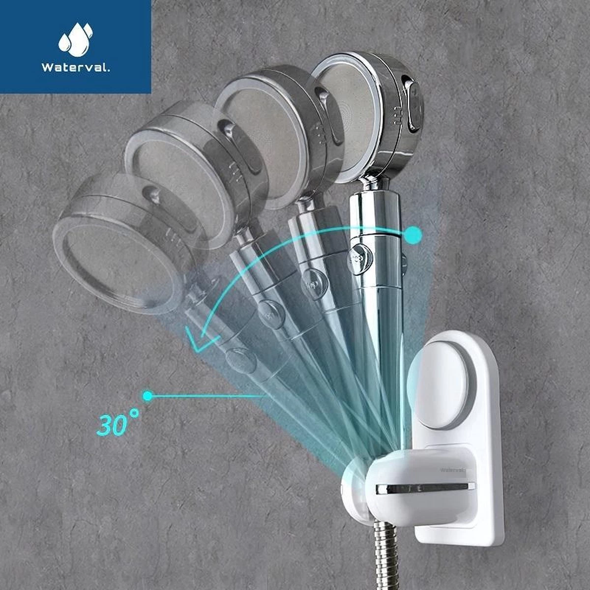 Zelfklevende Douchekophouder Met Zuignap - Universele Douchekop & Handdouche Houder - Verstelbaar - Handdouchehouder - Douche Kop Wandhouder - Zonder Boren & Schroeven - Afbeelding 8