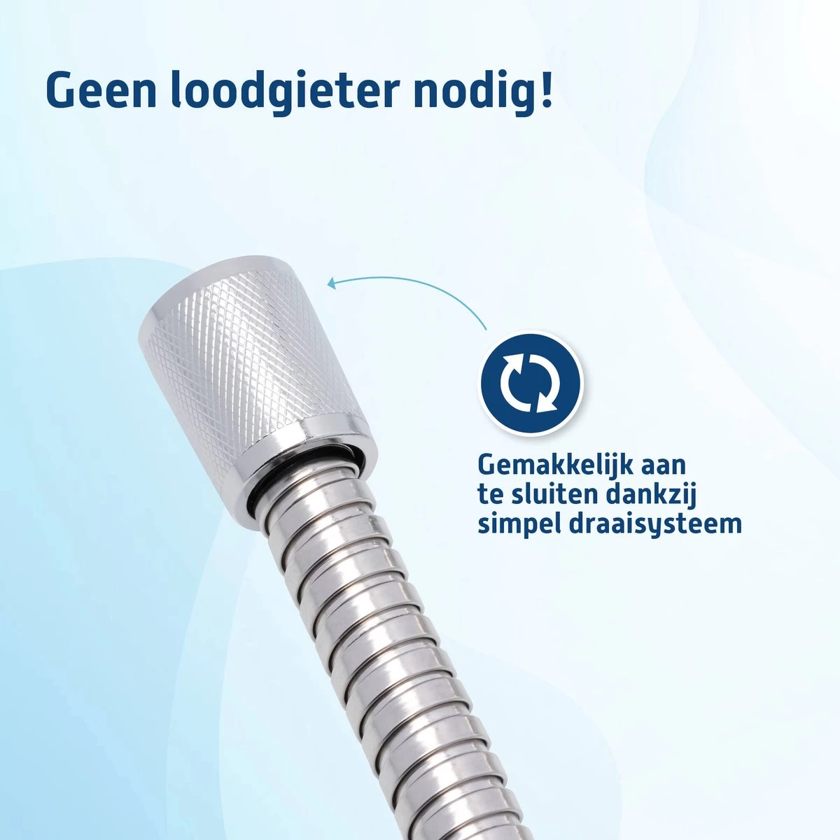 Saqu Express Doucheslang 200 Cm - Chroom - Afbeelding 3