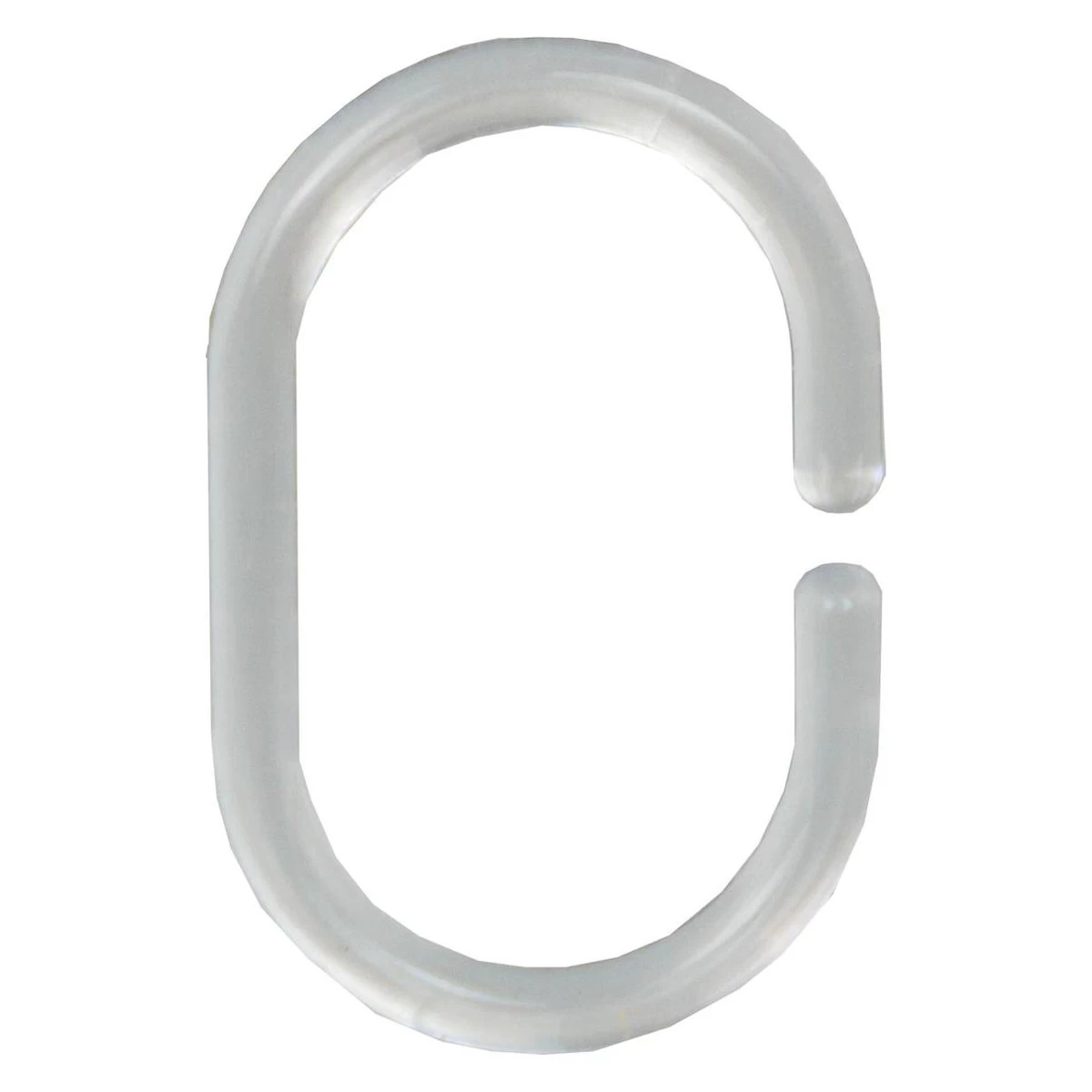 Differnz Douchegordijnringen - Transparant - Kunststof - 6 X 4 Cm - 12 Stuks - Afbeelding 4