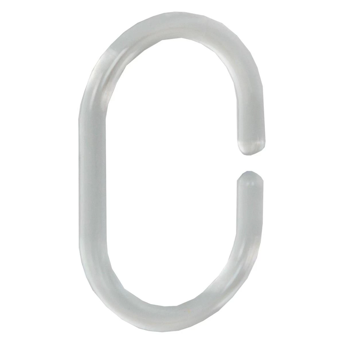 Differnz Douchegordijnringen - Transparant - Kunststof - 6 X 4 Cm - 12 Stuks - Afbeelding 11