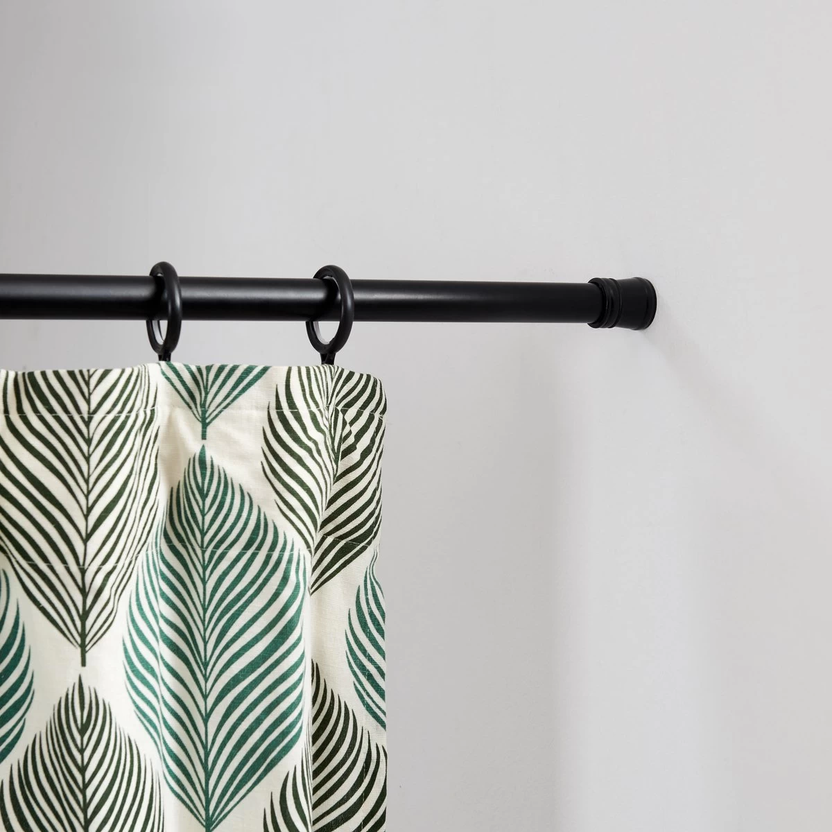 ACAZA Douche Gordijnstang, Uitschuifbare Stang Van 70 Tot 130 Cm, Zwart - Afbeelding 2