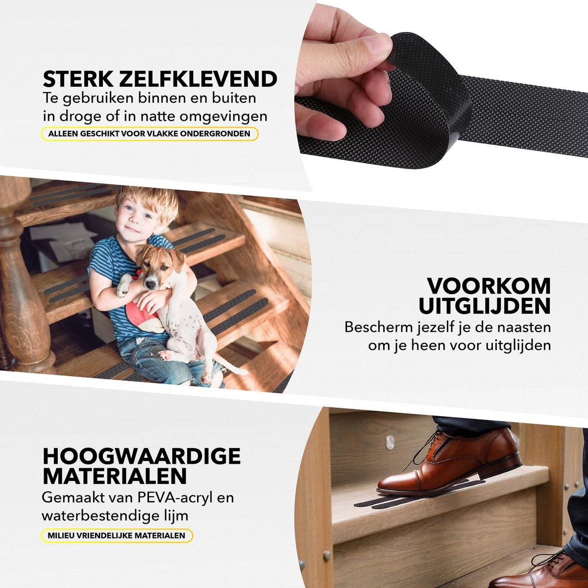 RX Goods 25 Stuks Zelfklevende Anti Slip Strips Stickers – 2 Cm X 20 Cm - Met Schraper – Zwarte Antislip Tape - Afbeelding 3