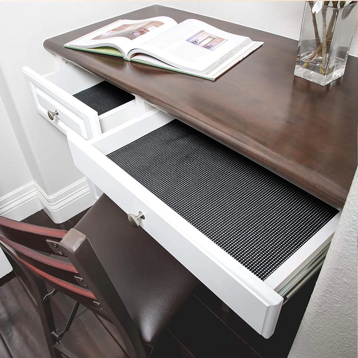 SWILIX ® Antislipmat Voor Kasten En Lades, Douchemat - Badkamermat - Badmat, Dienblad, Vloer - 4 Meter Rol - Anti Slip Mat - 400 X 30 Cm - Beige - Afbeelding 10