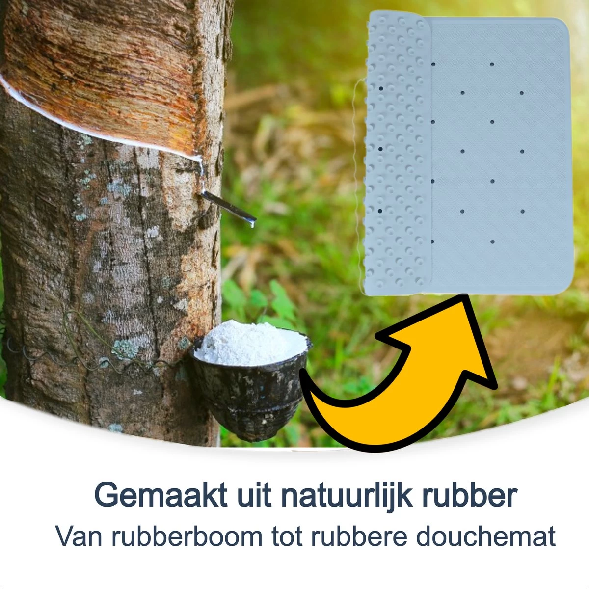 Douchemat Antislip Blauw - 53 X 53 Cm - Antislipmat Douche - Badmat - Afbeelding 2