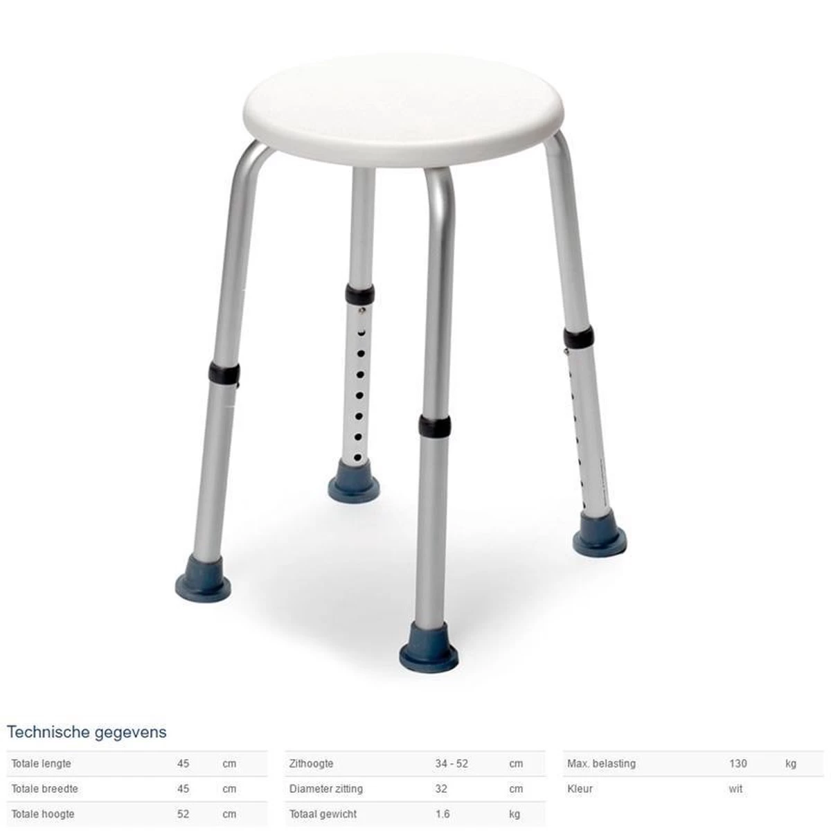 Drive Douchekruk Dino Anti Slip Poten - Max 130 Kg - Afbeelding 14