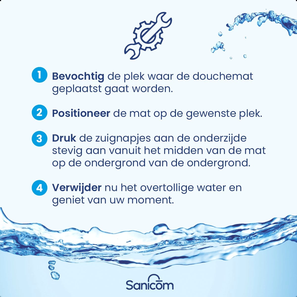 Merkloos Douchemat - Antislip Mat - Antislipmat Douche - Badmat - Schimmelbestendig - Met Zuignappen - Wasbaar - Zwart - Afbeelding 4